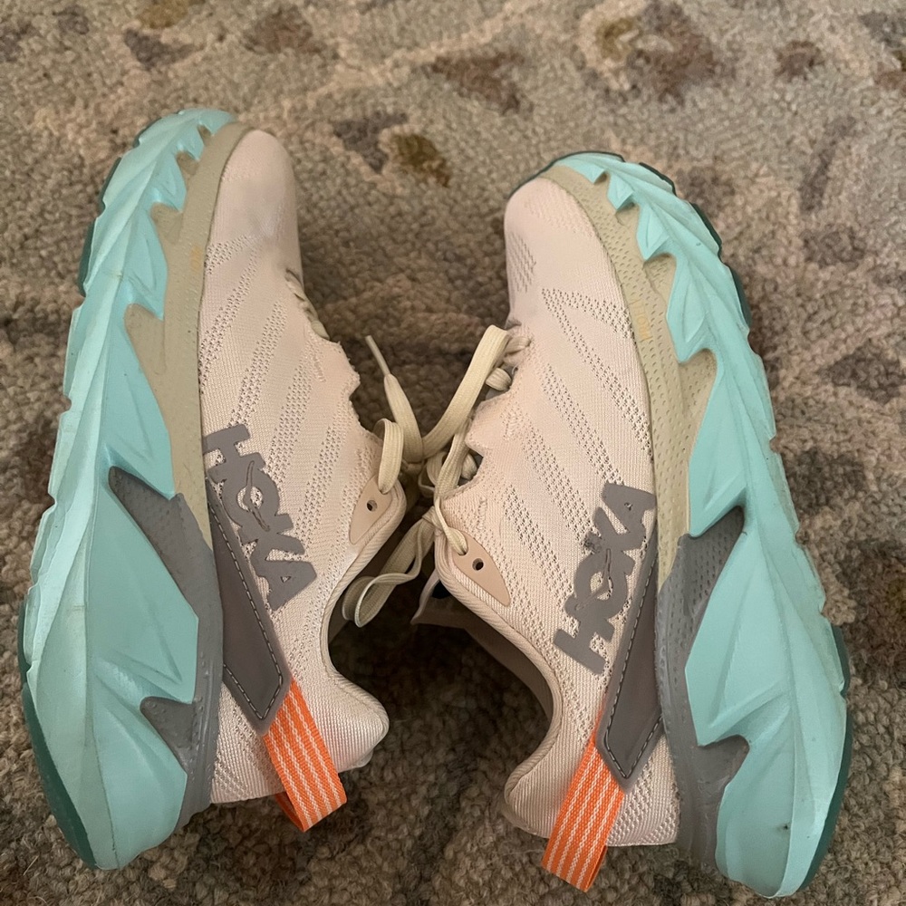 Sneakers with Aqua and Beige